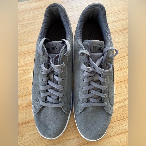 Puma Gray Suede Low-Top Sneakers – SoftFoam+ Comfort – Men’s US 14 - Picture 3 of 10